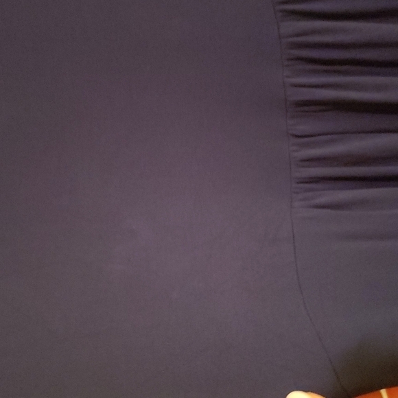 Pinkblush Maternity V-Neck Short Sleeved Dress Navy Blue - Size 2XL - Picture 8 of 8